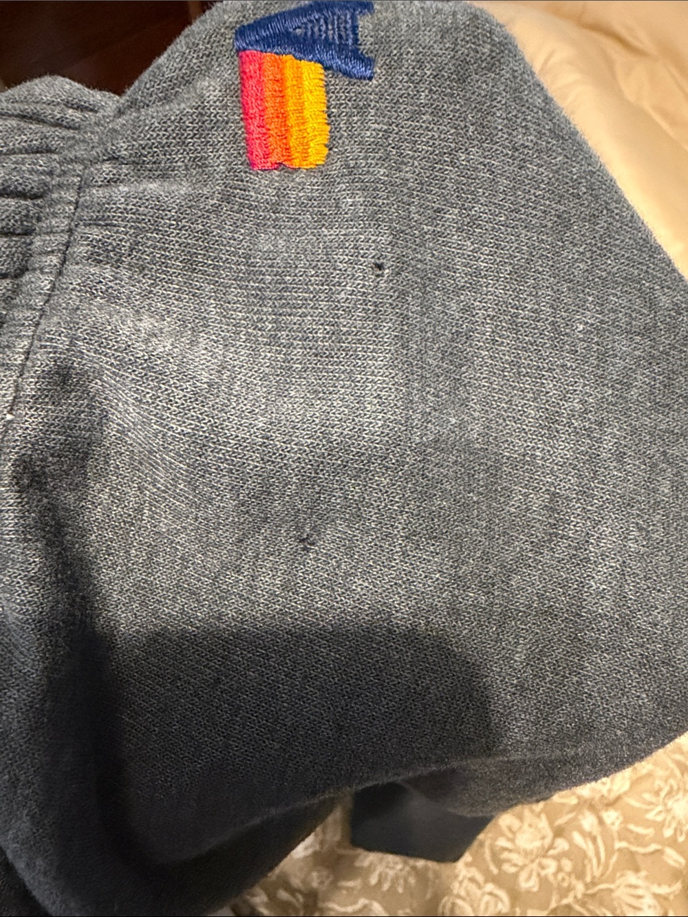 Aviator Nation Charcoal Joggers w/ Rainbow Gradient Lightening Bolt - Picture 7 of 7
